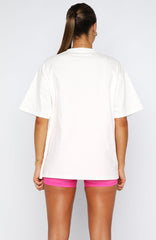 Winning Team Oversized Tee White/Bubblegum