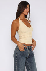 Topic Of Conversation Halter Top Honey