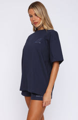 Always Shining Oversized Tee Navy