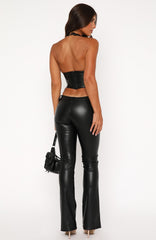 Dreams And Delights PU Pants Black