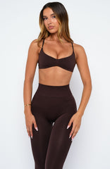 Rush Seamless Sports Bra Dark Chocolate