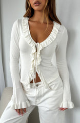 Beyond Limits Long Sleeve Knit Top Snow