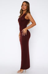 She's Back Maxi Dress Burgundy
