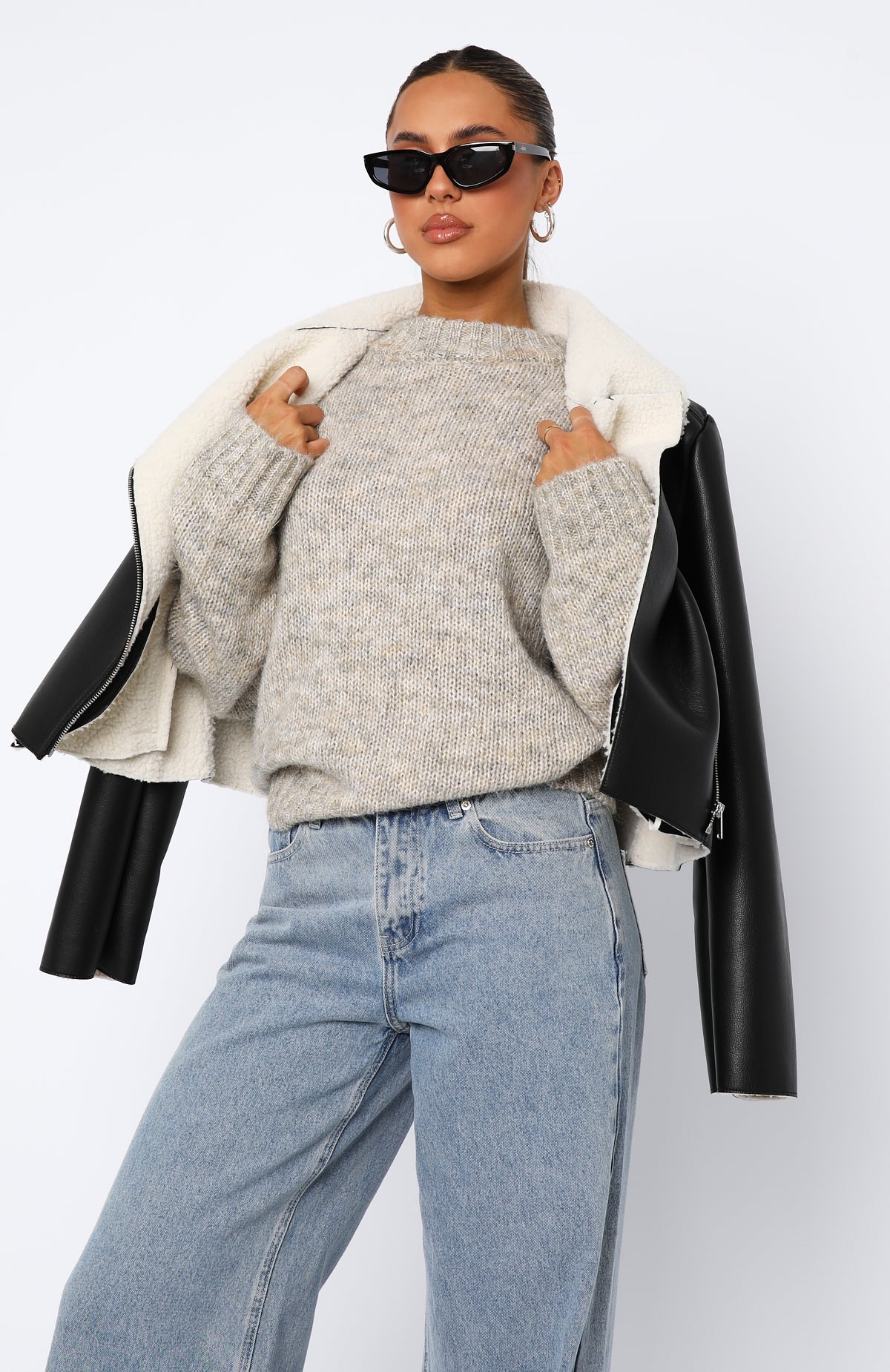 Ice Queen Knit Sweater Peppered Taupe