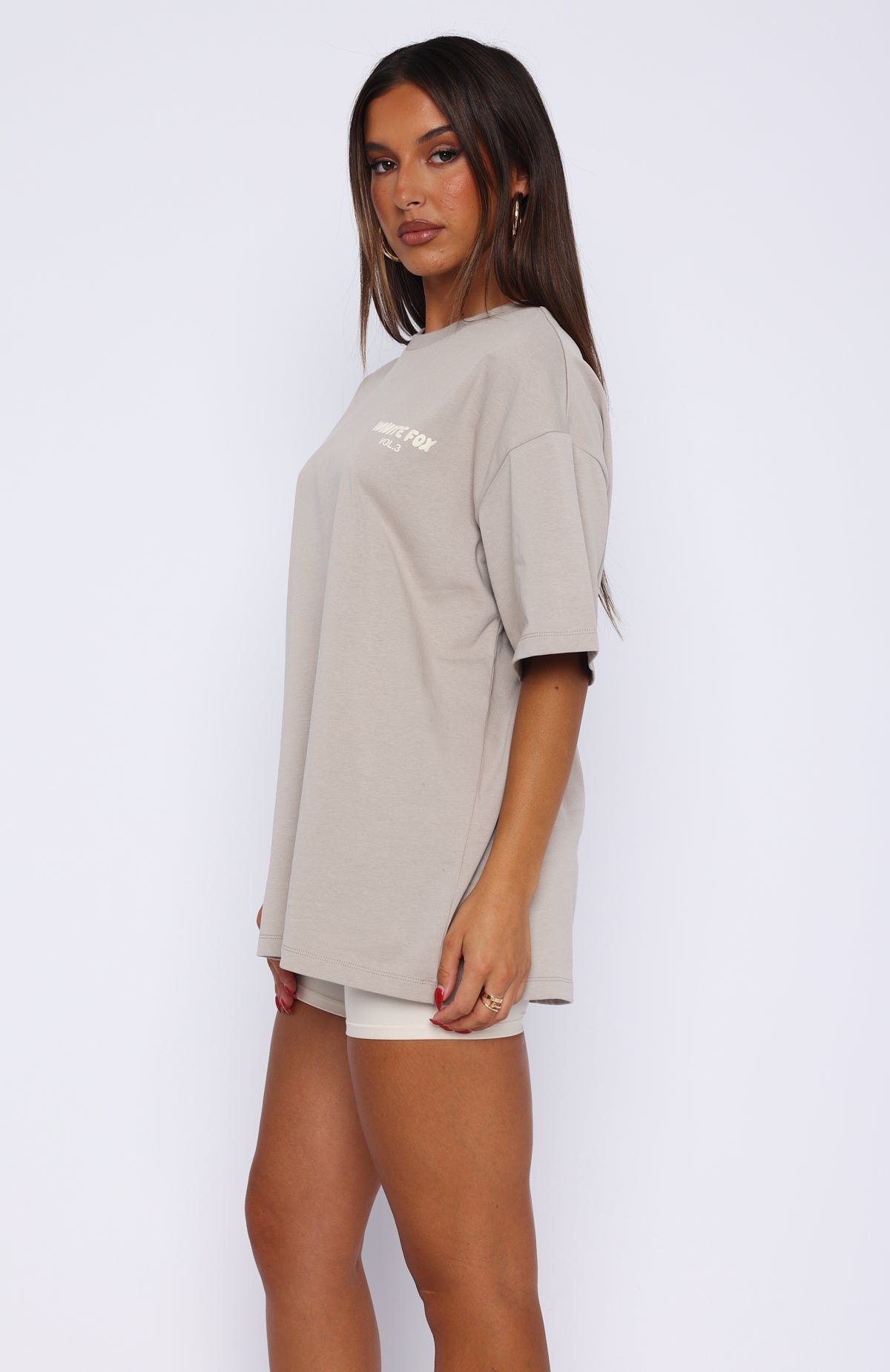 Offstage Back Graphic Oversized Tee Grey