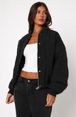Soft Love Bomber Jacket Black