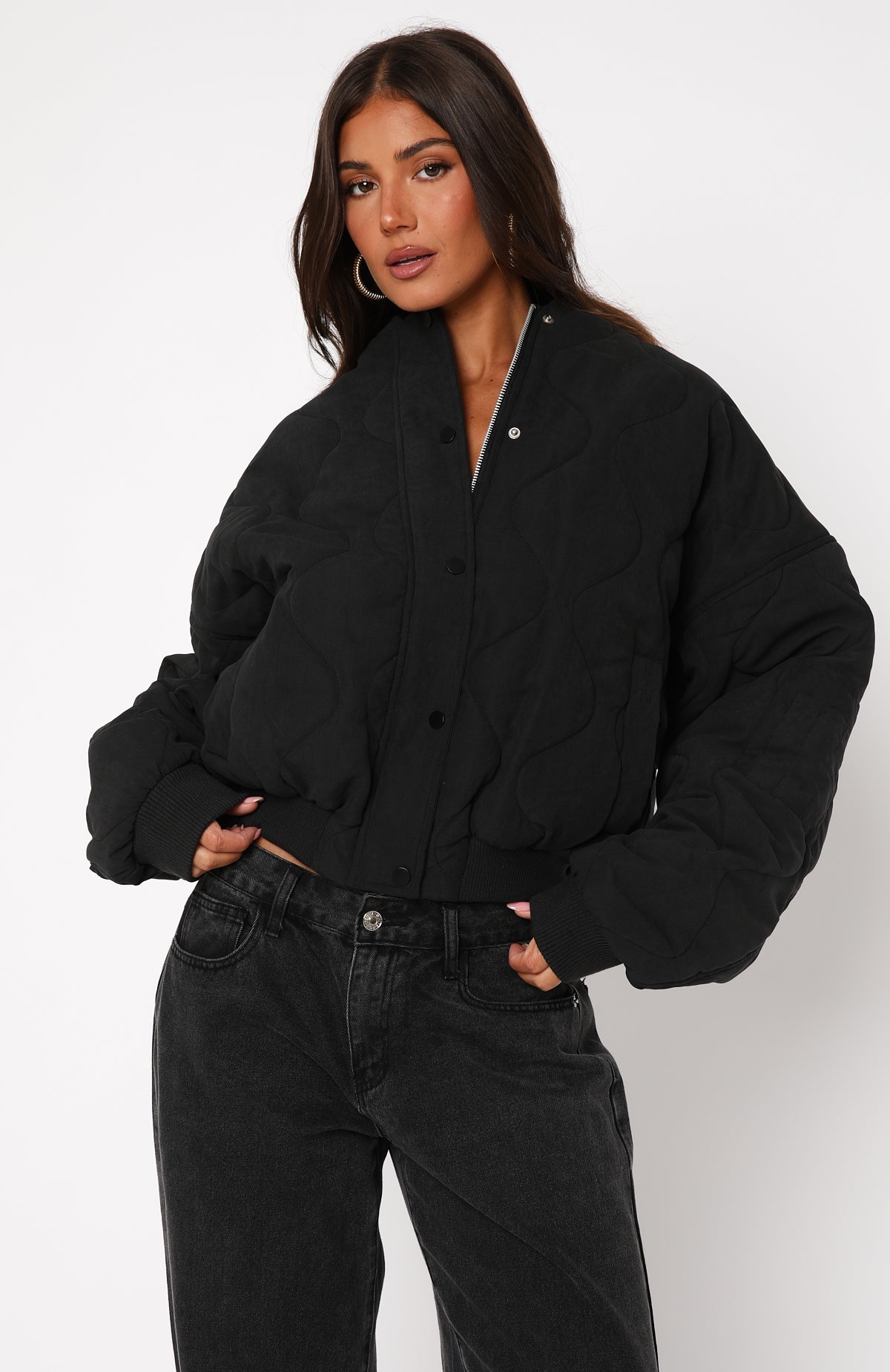 Soft Love Bomber Jacket Black