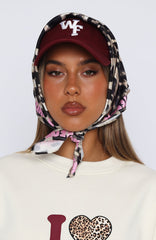11th Street She's So Lucky Head Scarf Leopard Splice