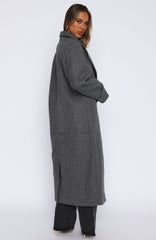 Winter Holiday Oversized Coat Charcoal