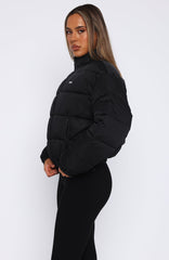 Summit Zip Through Puffer Black