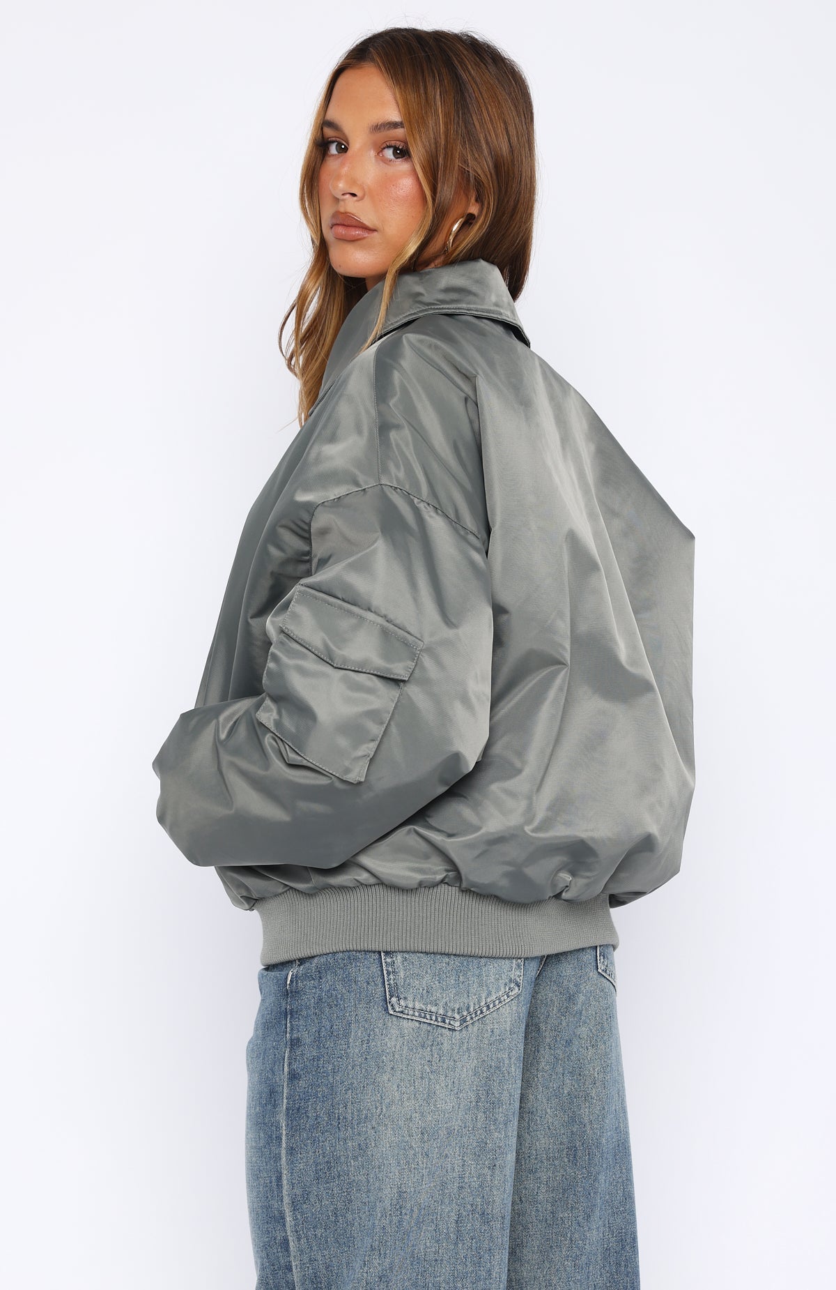 Burning For You Bomber Jacket Khaki