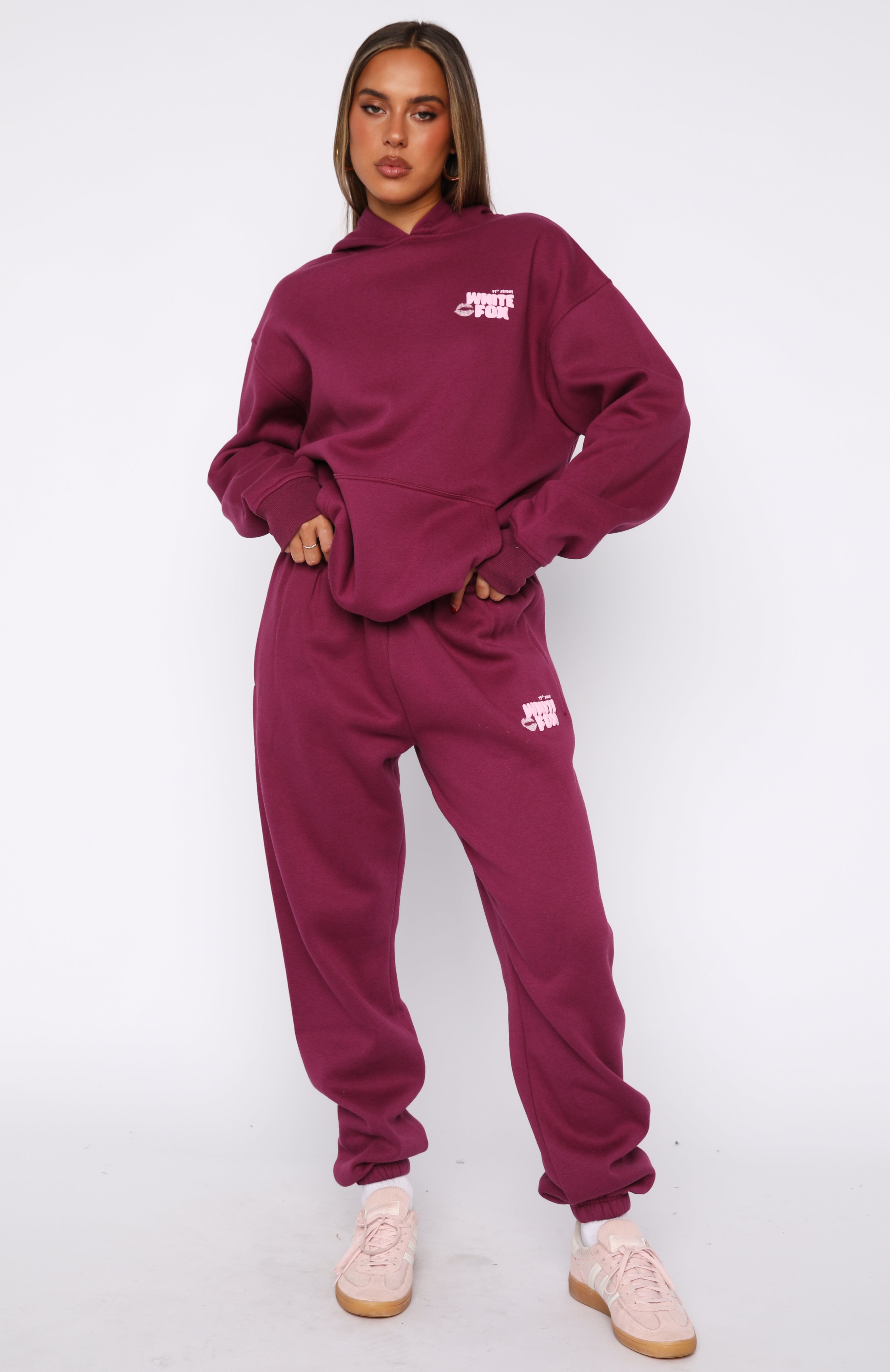 11th Street Sweet Kisses Sweatpants Very Berry