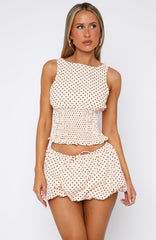 Runaway Heart Top Cream Polka Dot