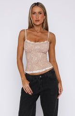Lots Of Lust Lace Cami Beige