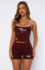 Palm Springs Edition Bike Shorts Burgundy