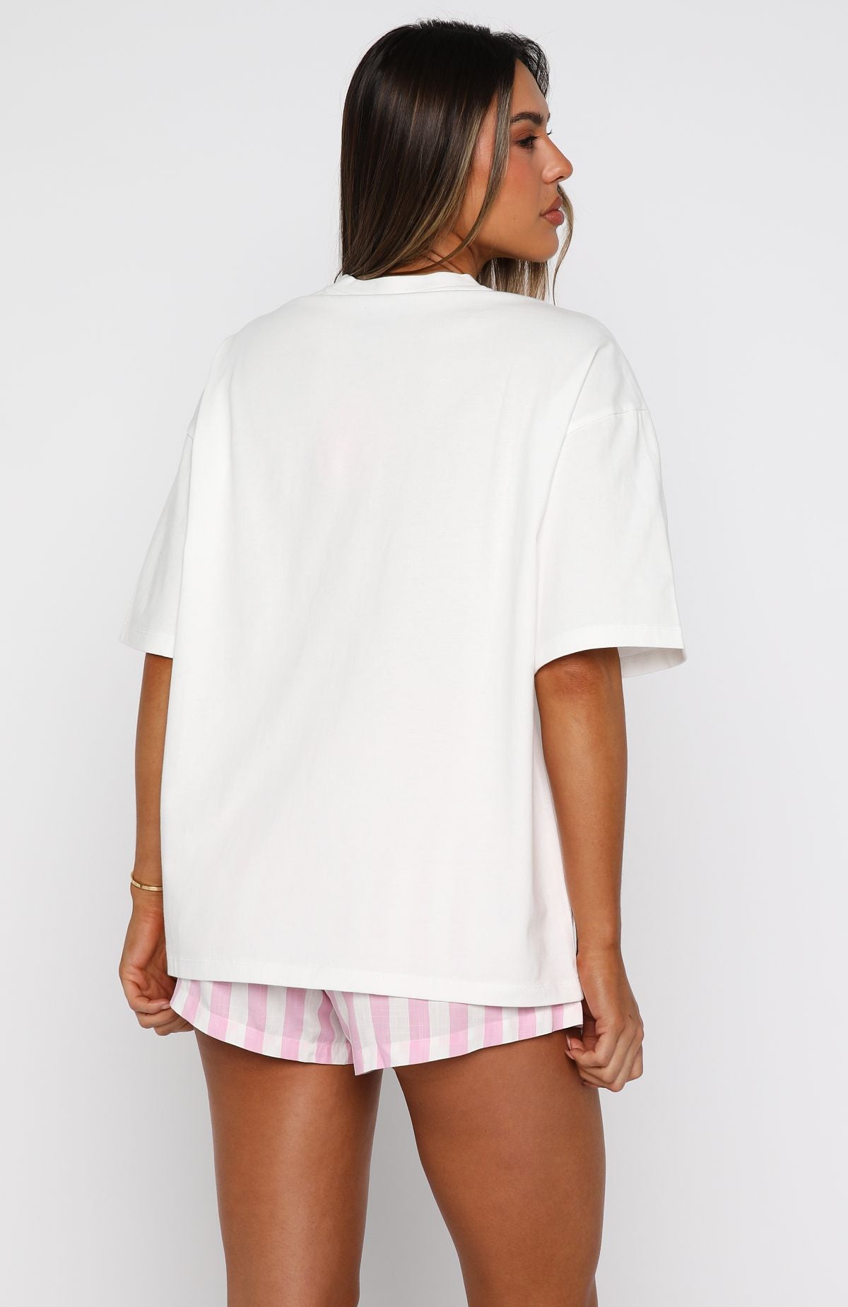 Silly Season Pyjama Oversized Tee White