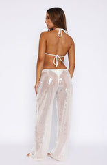 Caught Up In It Sequin Pants White