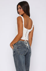 Betting On Us Bustier White