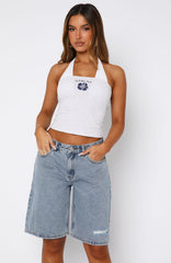 Gina Denim Shorts Light Blue