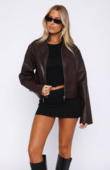 Avoid Temptation PU Jacket Merlot