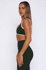 I'll Prove It Sports Crop Forest/Cream