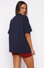 Club 14 Peyton Oversized Tee Navy