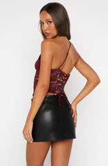 Don't Try Me Bustier Burgundy