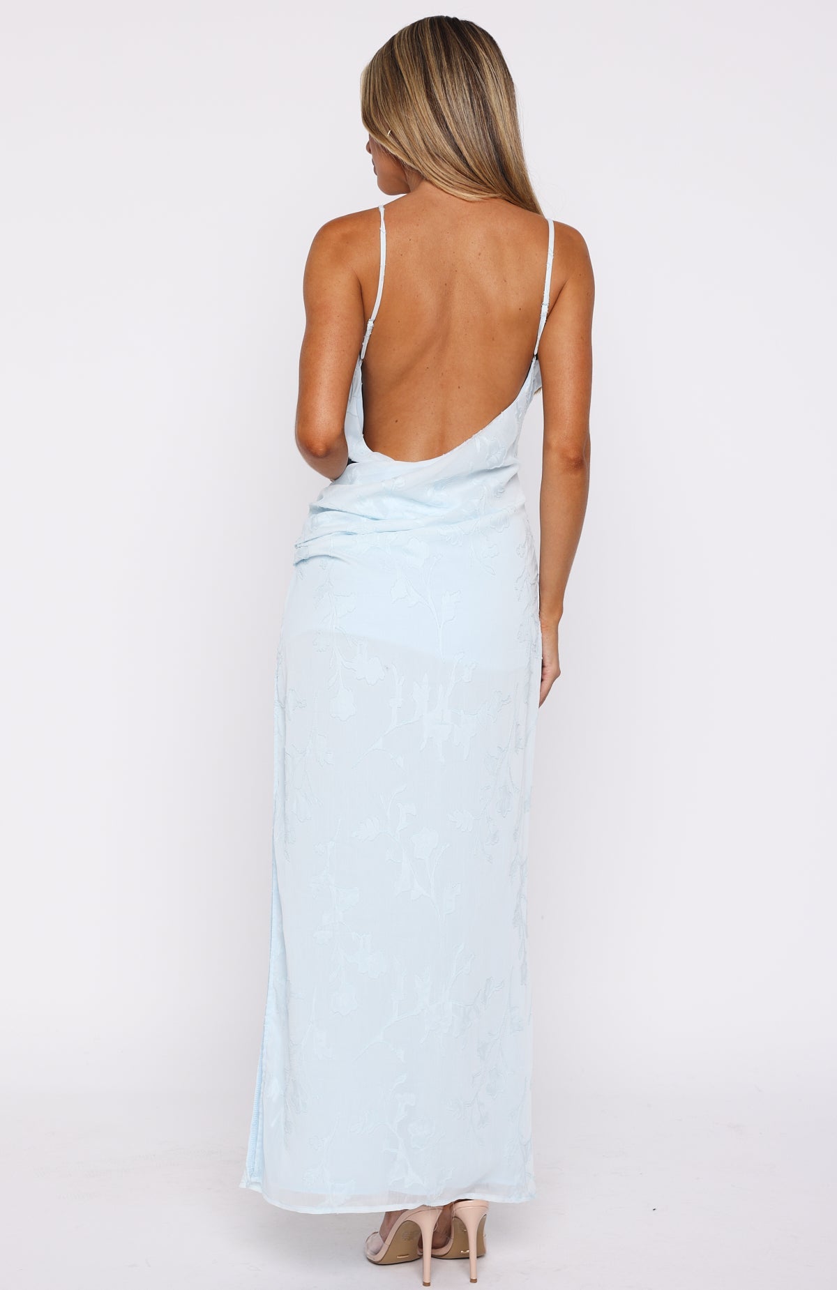 Soft But Sharp Maxi Dress Sky Blue