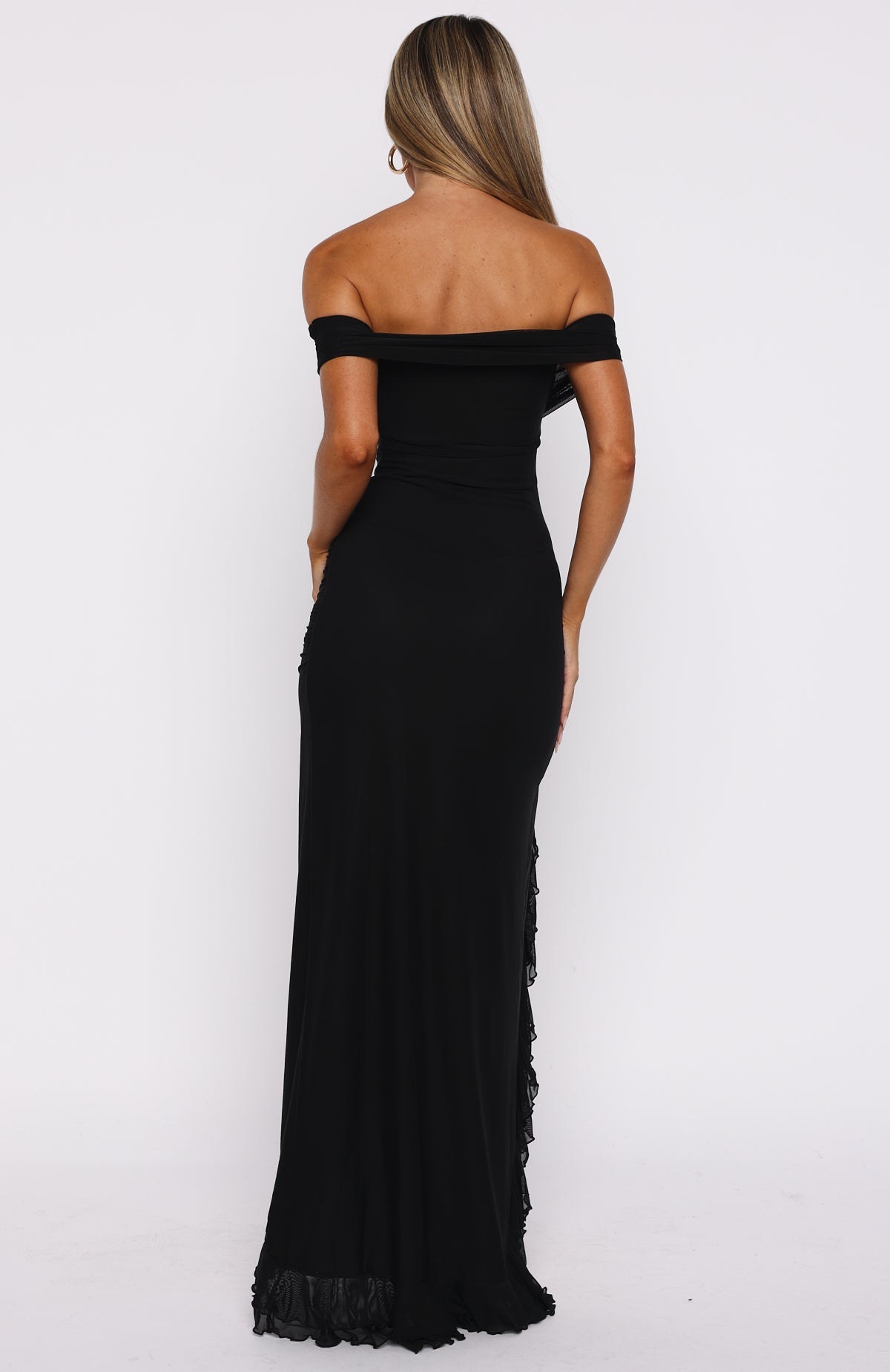 Icon In Motion Strapless Maxi Dress Black