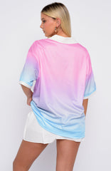 Staying With You Oversized Jersey Pink/Blue