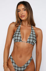 Danica Bikini Top Forest Plaid