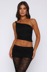 In Your Eyes Lace Top Black