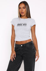 Your Beauty Baby Tee Grey Marle