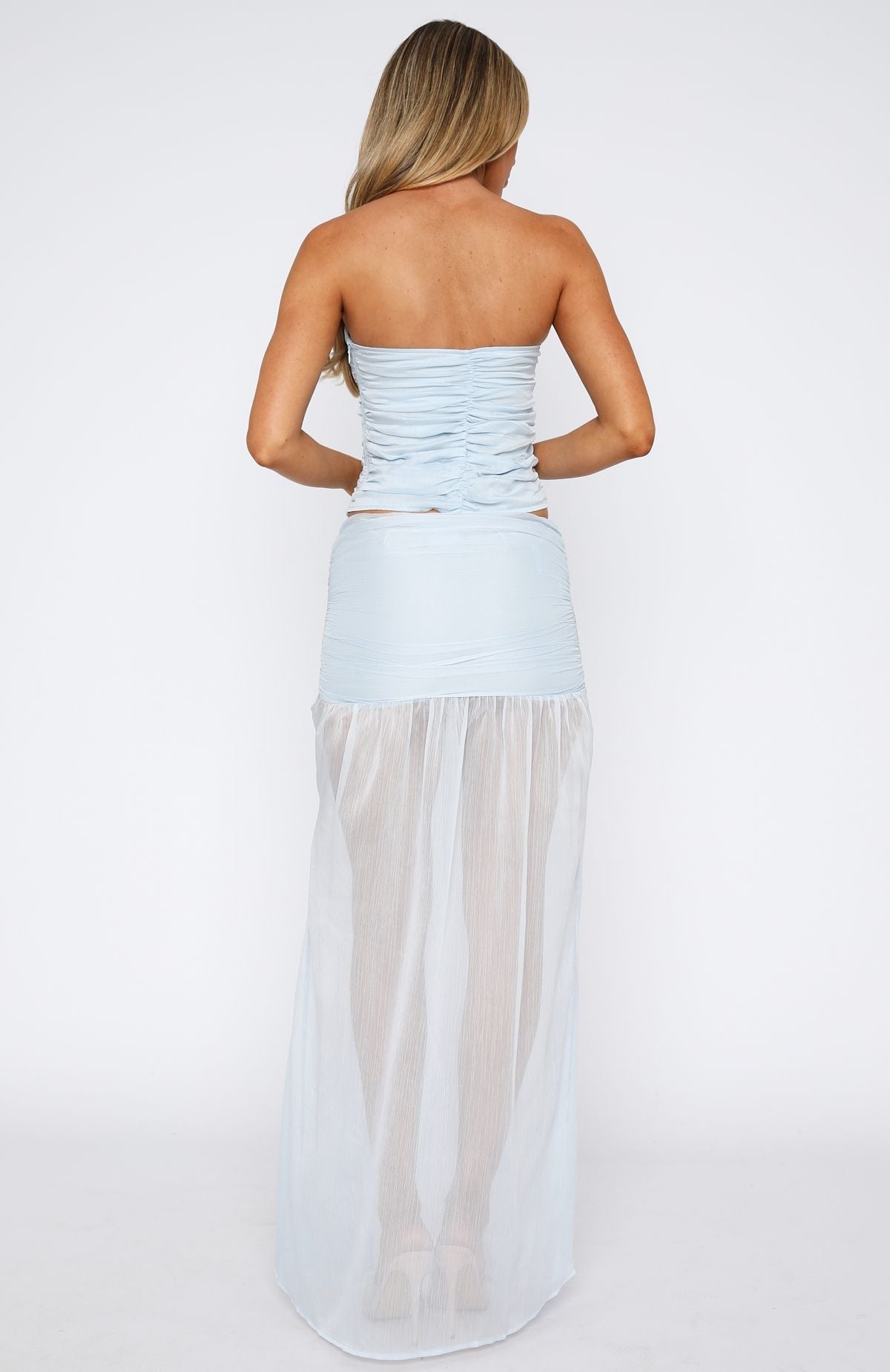 On Stage Maxi Skirt Sky