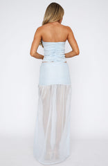 On Stage Maxi Skirt Sky
