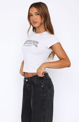 Let's Get Started Baby Tee Grey Marle