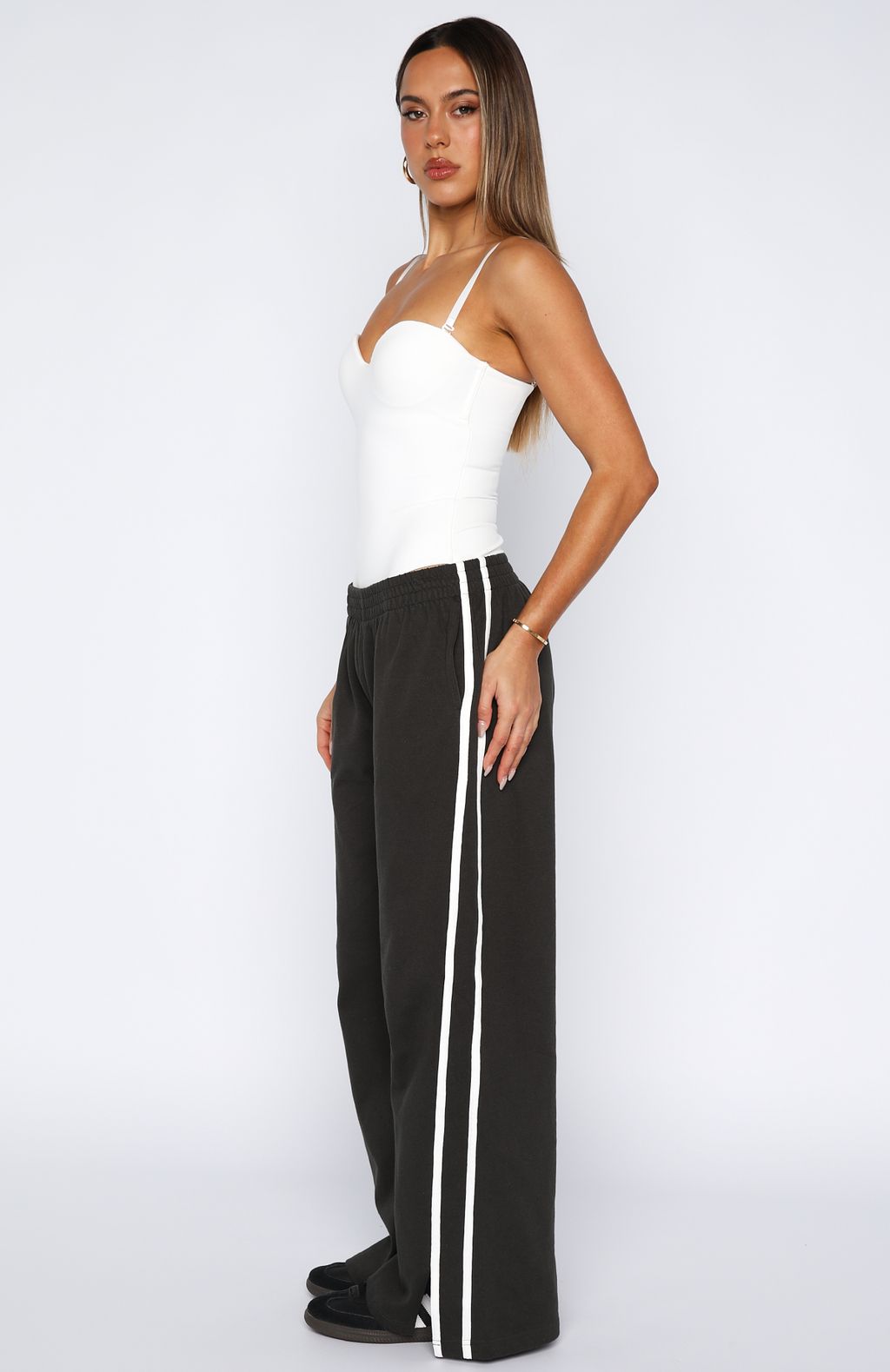 Make Me Promises Pants Charcoal