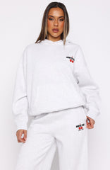 Club 14 Cassie Boxy Hoodie Grey Marle
