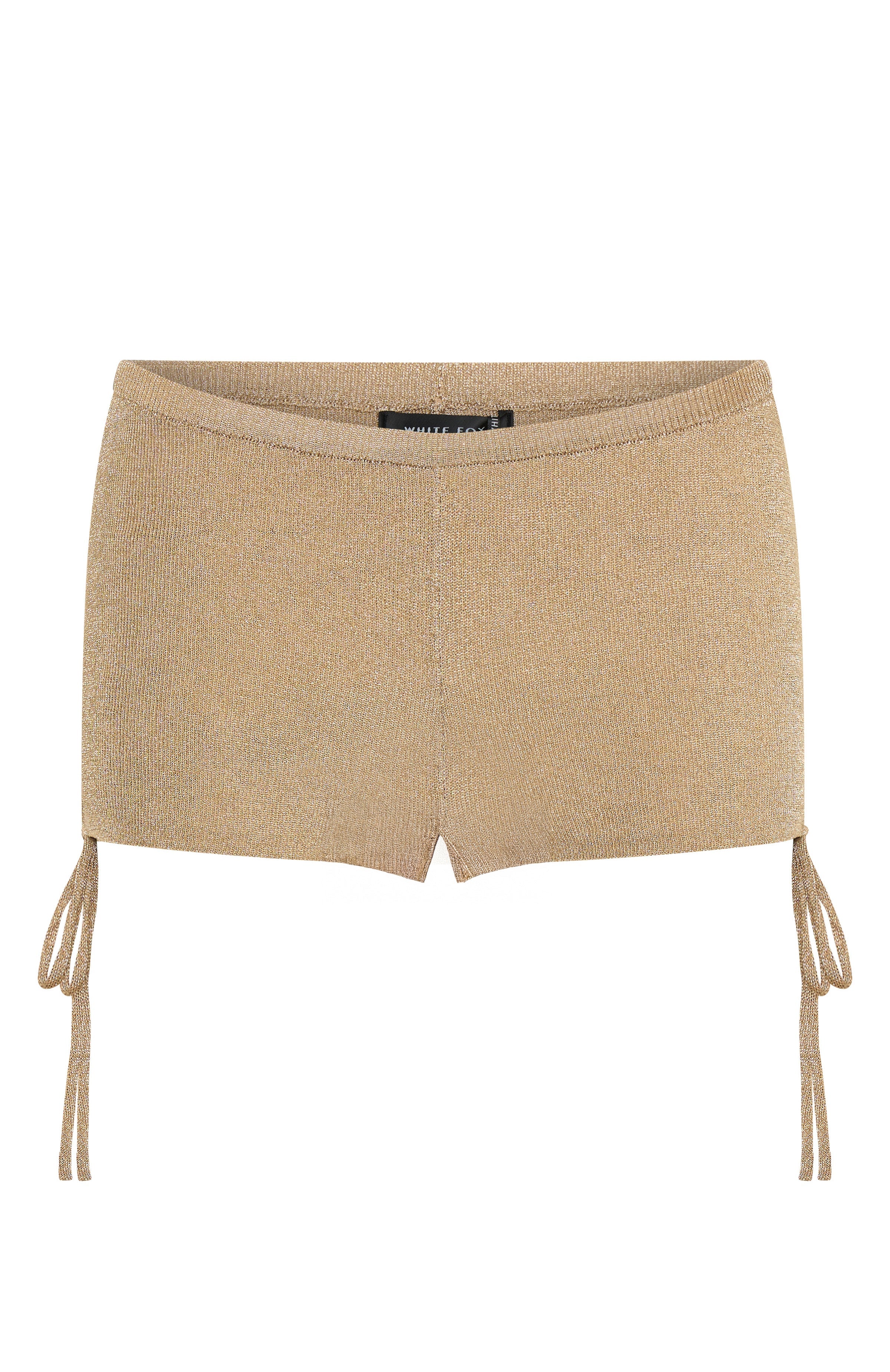 Hidden Gem Knit Booty Shorts Gold