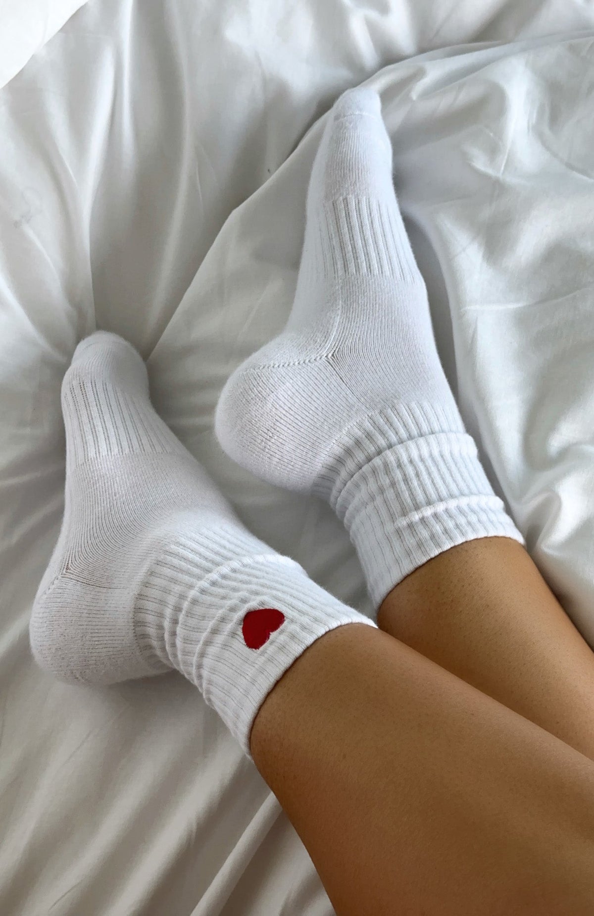 In Your Heart Socks White