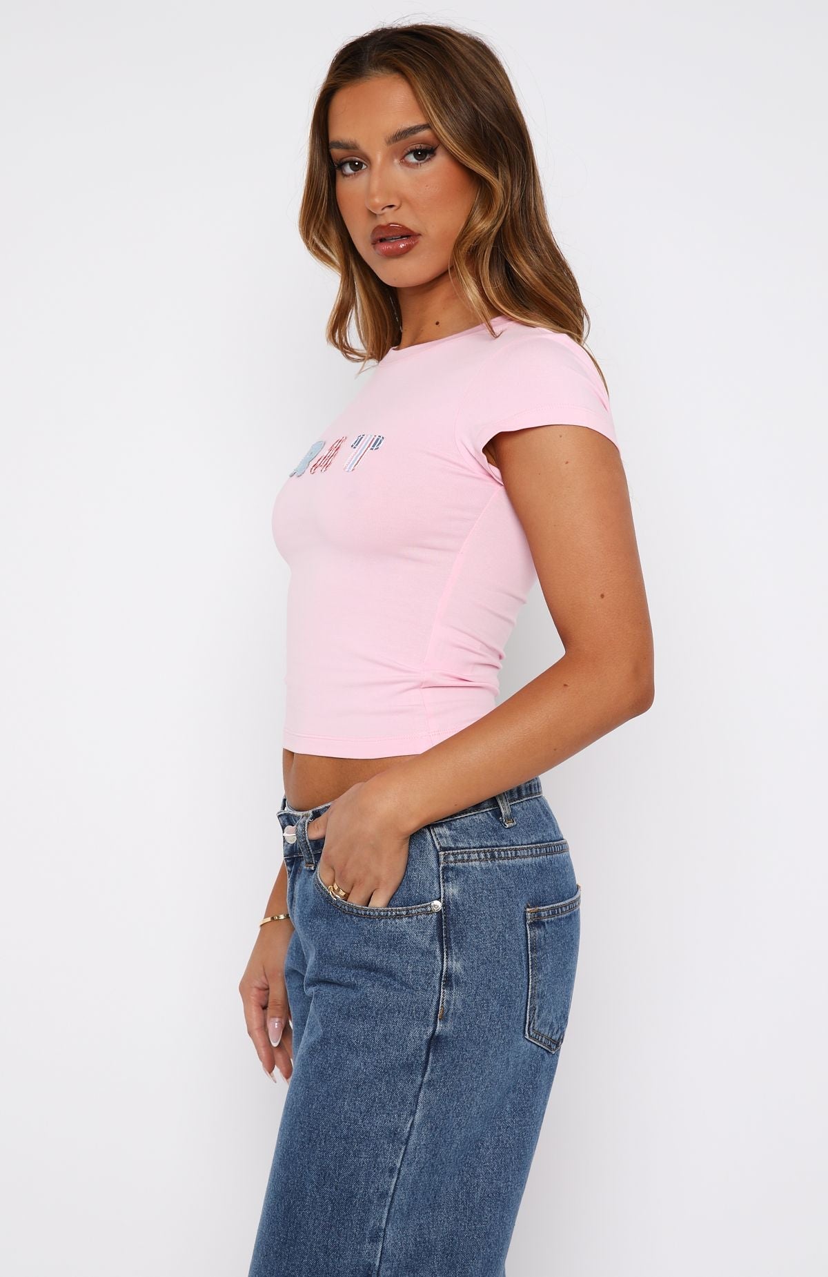 Pretty In Pink Baby Tee Baby Pink