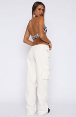 Can't Compete Cargo Pants Off White