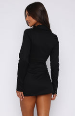 Always Will Be Long Sleeve Mini Dress Black