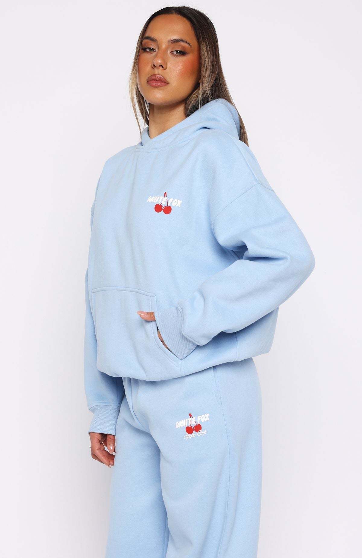 Club 14 Cassie Boxy Hoodie Blue