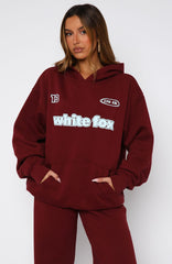 Ready To Go Oversized Hoodie Burgundy