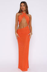 The One Halter Maxi Dress Orange