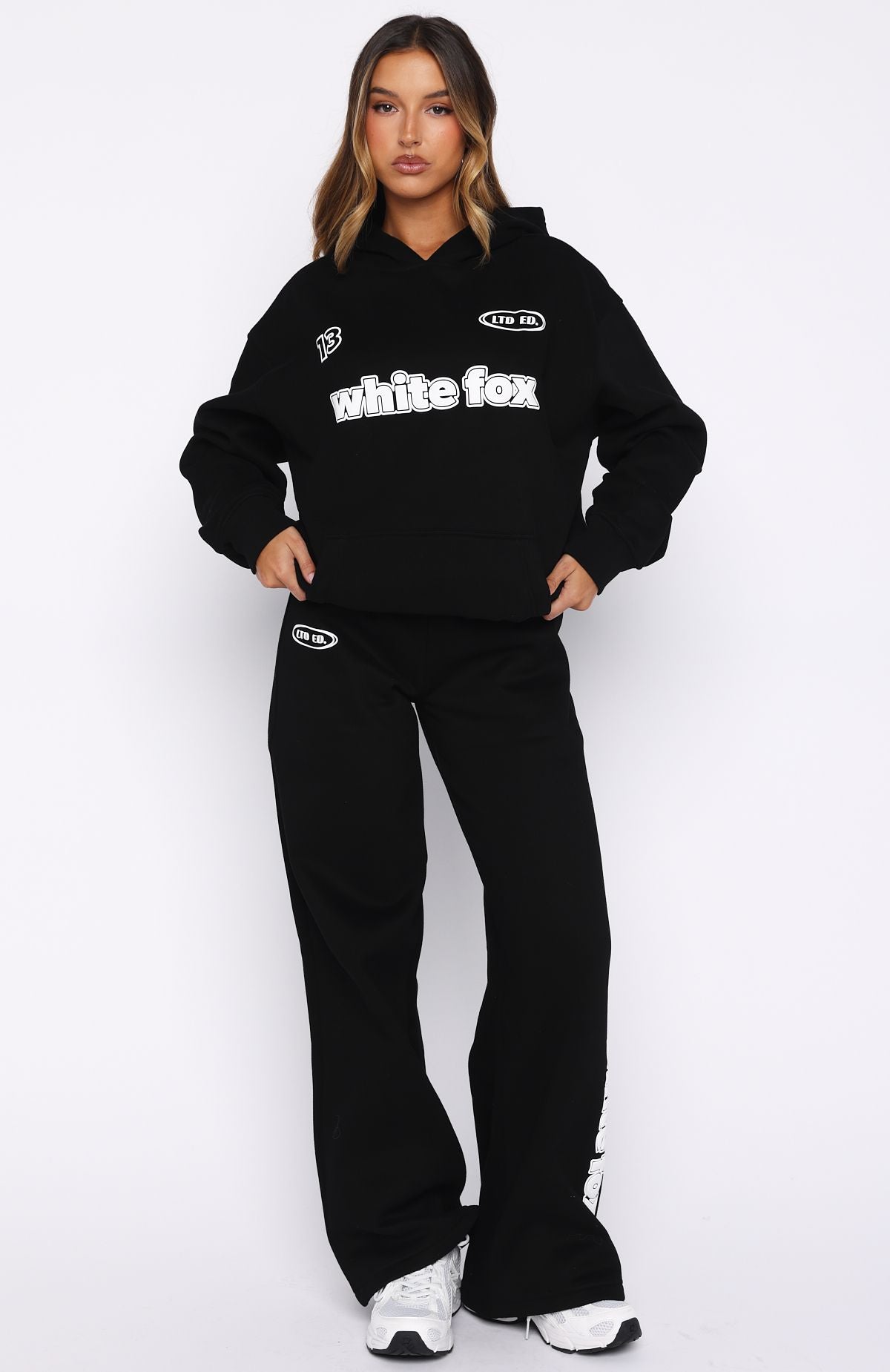 Ready To Go Wide Leg Sweatpants Black