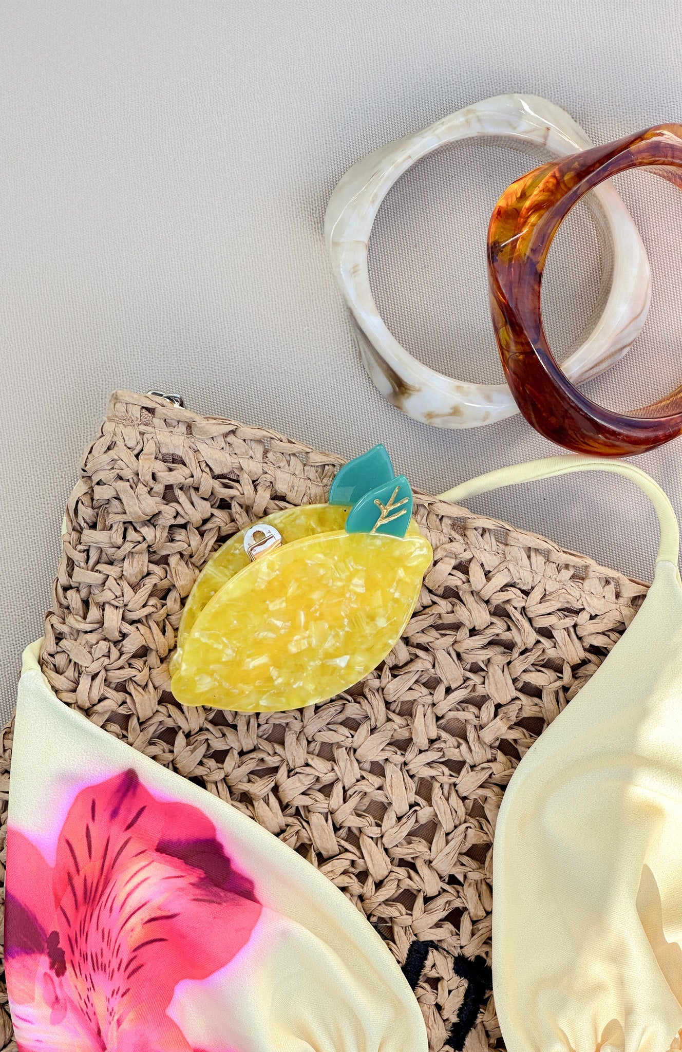 Piper Hair Clip Lemon