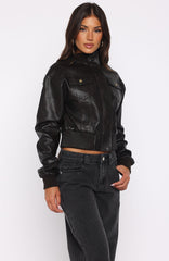 She's Sassy Pu Jacket Coffee