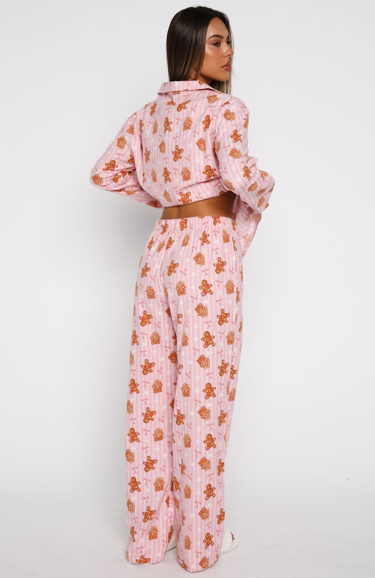 Dreamland Long Sleeve Pyjama Set Gingerbread Twist